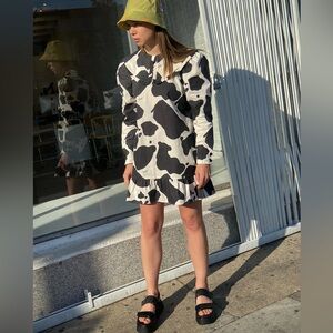 Lisa Says Gah Cow Print 🐄 Diana Frock Dress in L (sold out!)